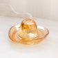 Vintage Medium Orange Iridescent Glass Cowboy Hat