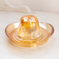 Vintage Medium Orange Iridescent Glass Cowboy Hat
