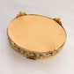 Vintage Medium Oval Gold Tone Metal Floral Jewelry Casket Box