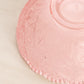 Vintage Medium Pink Imperial Glass Hattie Bowl with Floral Designs