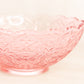 Vintage Medium Pink Imperial Glass Hattie Bowl with Floral Designs