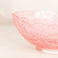 Vintage Medium Pink Imperial Glass Hattie Bowl with Floral Designs