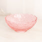 Vintage Medium Pink Imperial Glass Hattie Bowl with Floral Designs