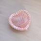 Vintage Medium Pink Iridescent Glass Heart Lidded Dish