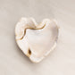 Vintage Medium Pinwheel Brown White Slag Heart Dish