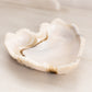 Vintage Medium Pinwheel Brown White Slag Heart Dish