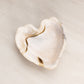 Vintage Medium Pinwheel Brown White Slag Heart Dish
