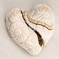 Vintage Medium Pinwheel Brown White Slag Heart Dish