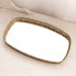 Vintage Medium Rectangular Gold Tone Mirror Tray with Rounded Edges