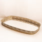 Vintage Medium Rectangular Gold Tone Mirror Tray with Rounded Edges