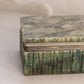 Vintage Medium Rectangular Green Alabaster Stone Hinged Lidded Box