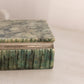 Vintage Medium Rectangular Green Alabaster Stone Hinged Lidded Box