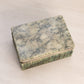 Vintage Medium Rectangular Green Alabaster Stone Hinged Lidded Box