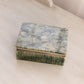 Vintage Medium Rectangular Green Alabaster Stone Hinged Lidded Box