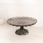 Vintage Medium Smoke Gray Glass Cake Stand
