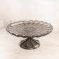 Vintage Medium Smoke Gray Glass Cake Stand