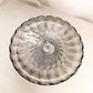 Vintage Medium Smoke Gray Glass Cake Stand