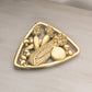 Vintage Medium Triangular Brass Vegetable Trivet (Made in Italy)