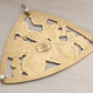 Vintage Medium Triangular Brass Vegetable Trivet (Made in Italy)