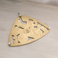 Vintage Medium Triangular Brass Vegetable Trivet (Made in Italy)