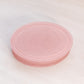 Vintage Oval Pink Satin Glass Lidded Dish with Birds and Flowers