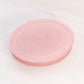 Vintage Oval Pink Satin Glass Lidded Dish with Birds and Flowers