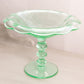 Vintage Paden City Peacock and Wild Rose Uranium Glass Compote