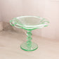 Vintage Paden City Peacock and Wild Rose Uranium Glass Compote