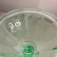 Vintage Paden City Peacock and Wild Rose Uranium Glass Compote