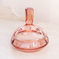 Vintage Peachy Pink Lidded Jar with Fancy Designs (Damaged)
