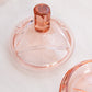 Vintage Peachy Pink Lidded Jar with Fancy Designs (Damaged)