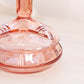 Vintage Peachy Pink Lidded Jar with Fancy Designs (Damaged)