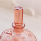 Vintage Peachy Pink Perfume Bottle with Fancy Designs