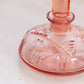 Vintage Peachy Pink Perfume Bottle with Fancy Designs