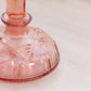 Vintage Peachy Pink Perfume Bottle with Fancy Designs