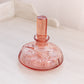 Vintage Peachy Pink Perfume Bottle with Fancy Designs