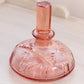 Vintage Peachy Pink Perfume Bottle with Fancy Designs