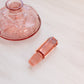 Vintage Peachy Pink Perfume Bottle with Fancy Designs