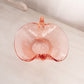 Vintage Pink Glass Double Bird Bowl