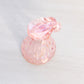Vintage Pink Iridescent Glass Cornucopia Toothpick Holder