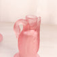 Vintage Pink Satin Glass Swan Candleholder