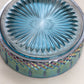 Vintage Princess Blue Carnival Lidded Dish with Pointy Finial