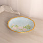 Vintage Royal Austria Blue Floral Ceramic Plate with Gold Rim
