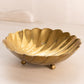 Vintage Small 3-Toed Brass Shell Trinket Dish