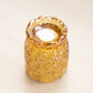 Vintage Small Amber Carnival Glass Daisy & Button Toothpick Holder
