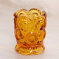 Vintage Small Amber Glass Moon & Star Toothpick Holder