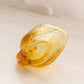 Vintage Small Amber Glass Swan Dish
