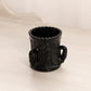 Vintage Small Black Milk Glass Swan Toothpick Holder