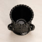 Vintage Small Black Milk Glass Swan Toothpick Holder