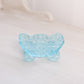 Vintage Extra Small Blue Glass Daisy & Button Carriage Dish
